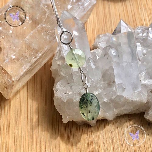 Prehnite Prasiolite Pendant Necklace